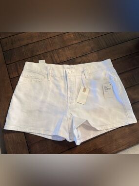 Good American White High Waist Women's Shorts
